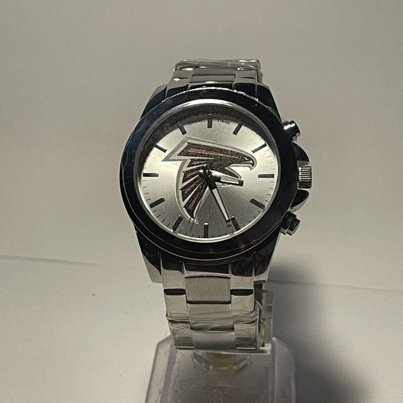 ATLANTA FALCONS NFL Team Logo Stainless-Steel Men's Watch by Game Time NEW - Picture 2 of 8